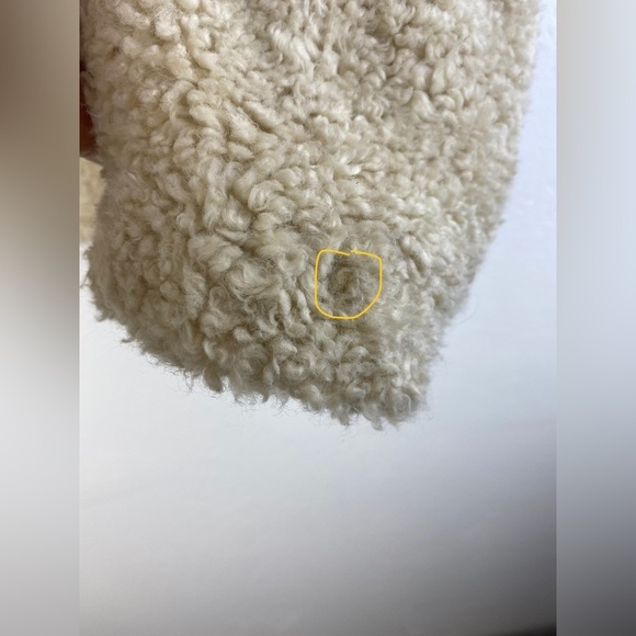 Pendleton Wool Blend Fuzzy Teddy Full Zip Cream Cozy‎ Warm Pockets Jacket Small - Picture 12 of 16
